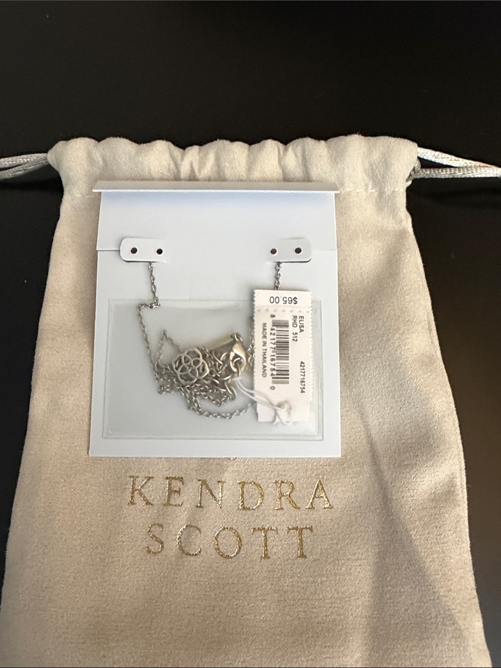 Kendra Scott Elisa dichroic/iridescent pendant necklace, with pouch & tags! - Picture 3 of 3